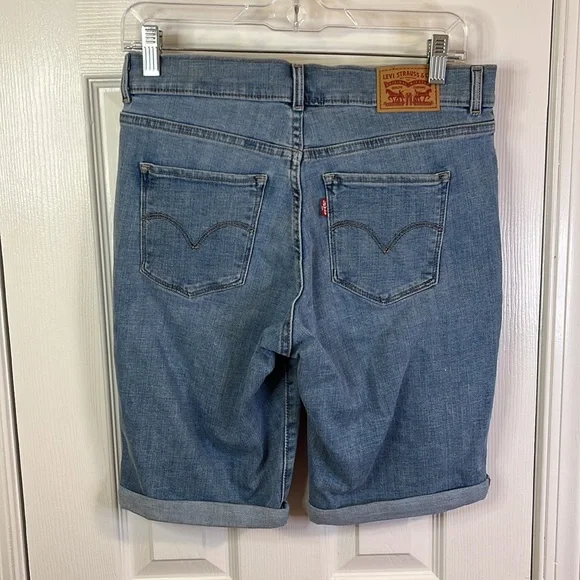 Levi Light Wash High Rise Bermuda Shorts - Picture 5 of 8